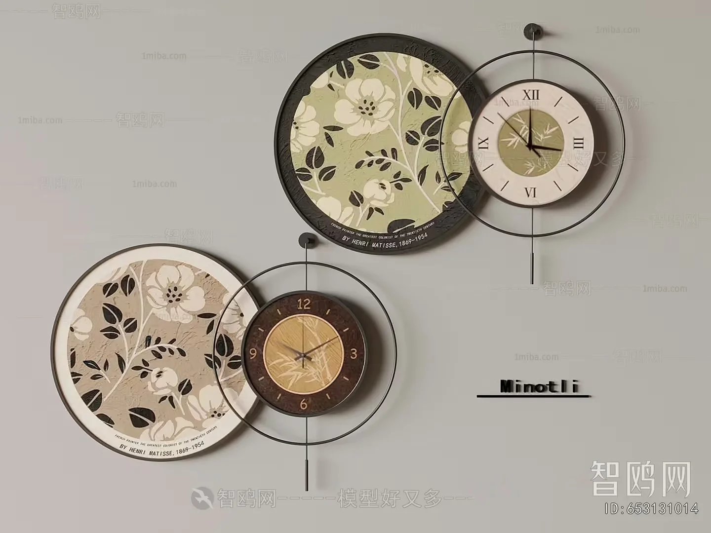 Modern Wall Clocks 3D Model – 23575 – VRAY Render