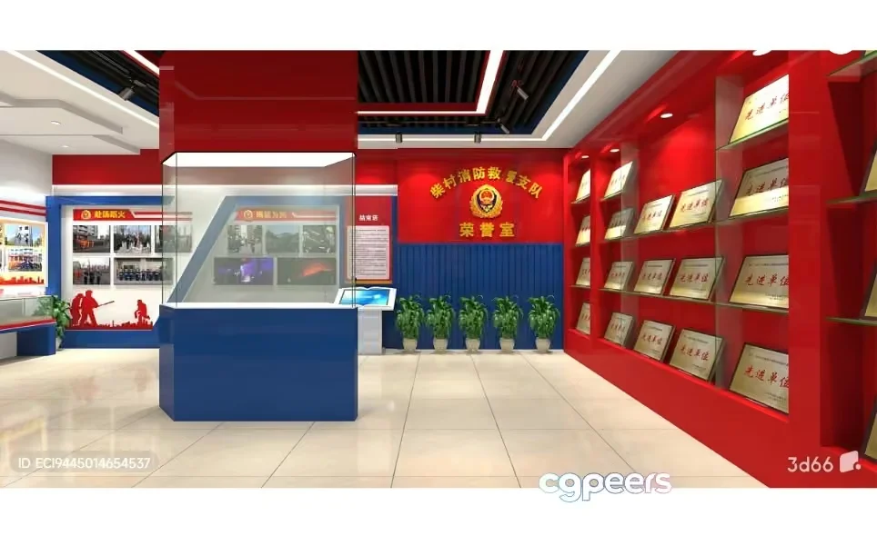 Modern Chinese Museum 3D Model – 9632 – VRAY Render