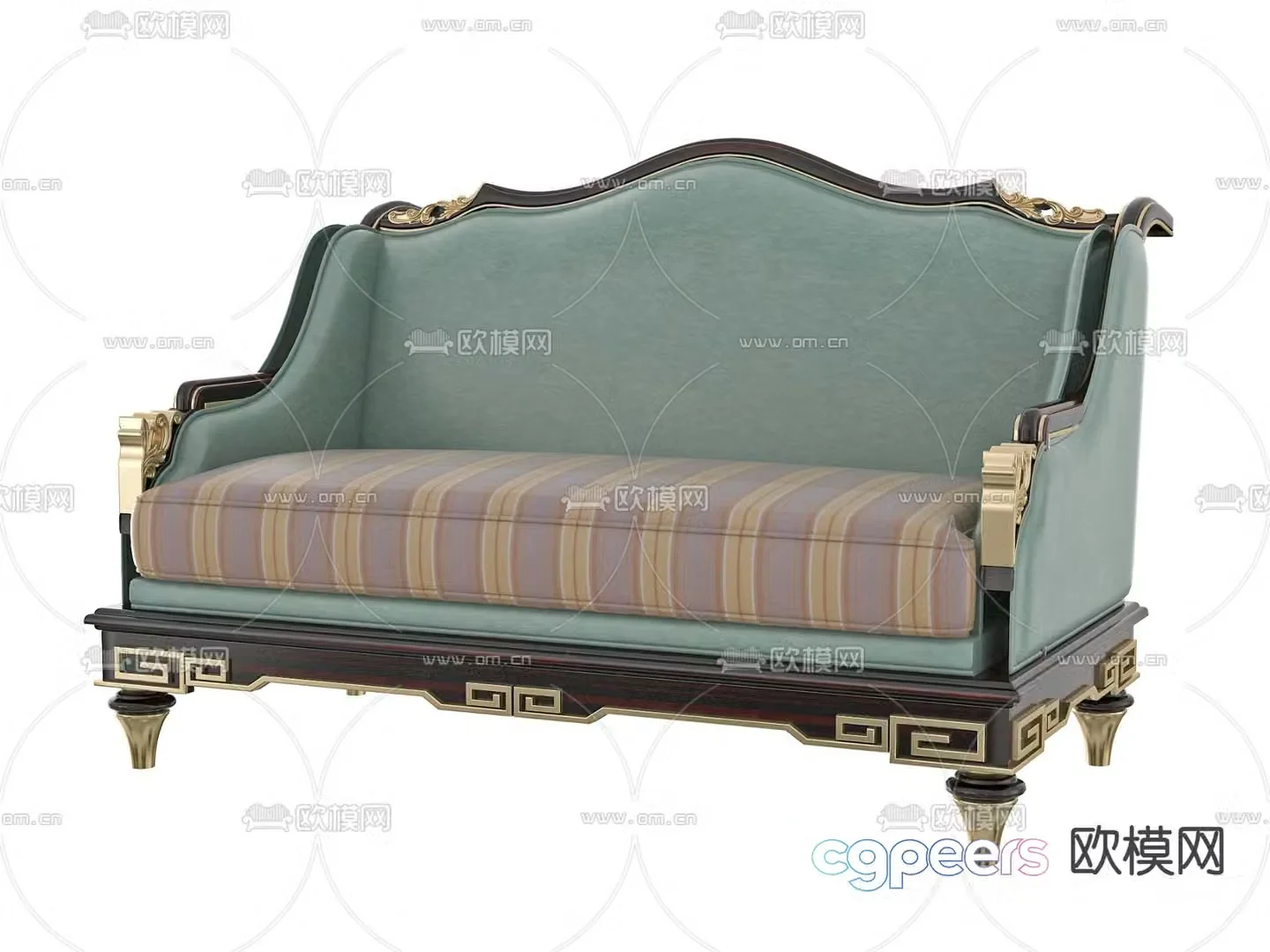 European style sofa double sofa 3d model