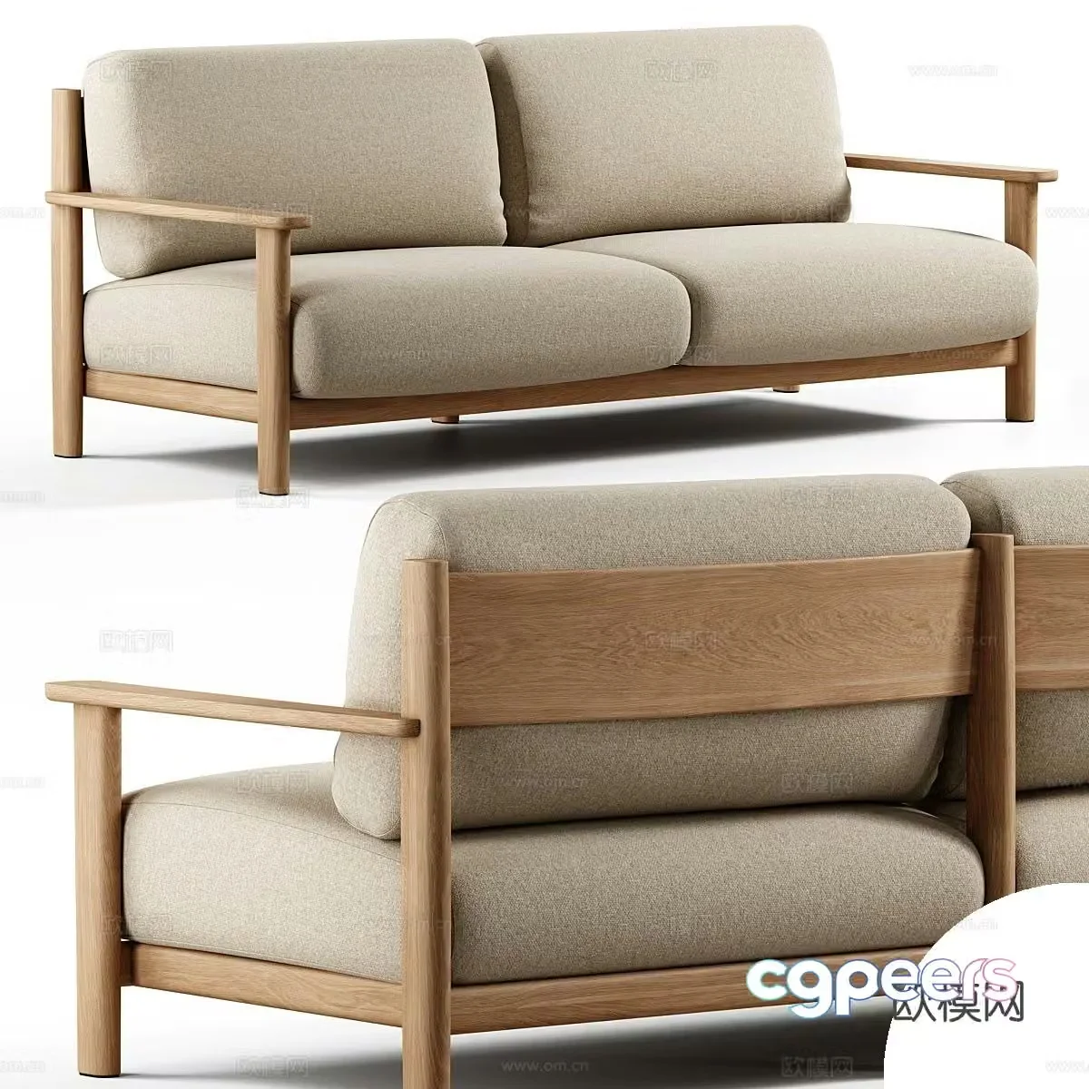 Wabi-sabi loveseat 3d model
