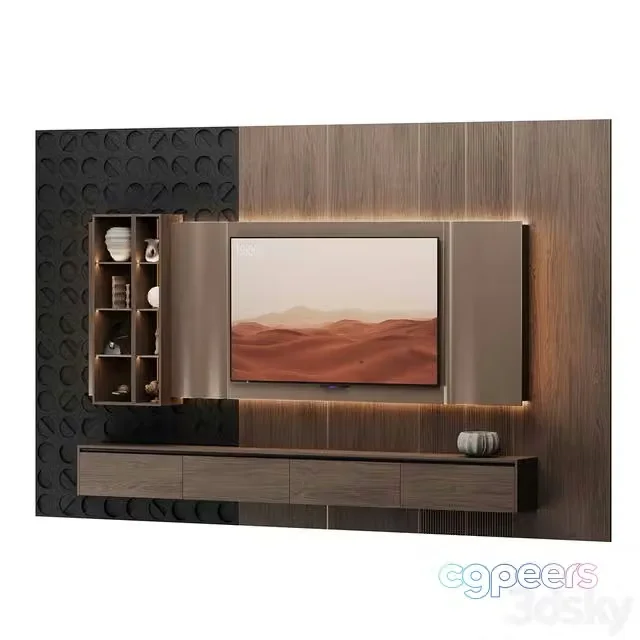 3ds Max Free – TV wall with Yandex TV station Pro 65