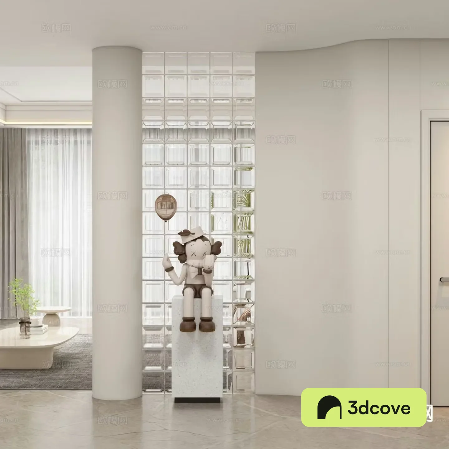 Cream style entrance hall aisle