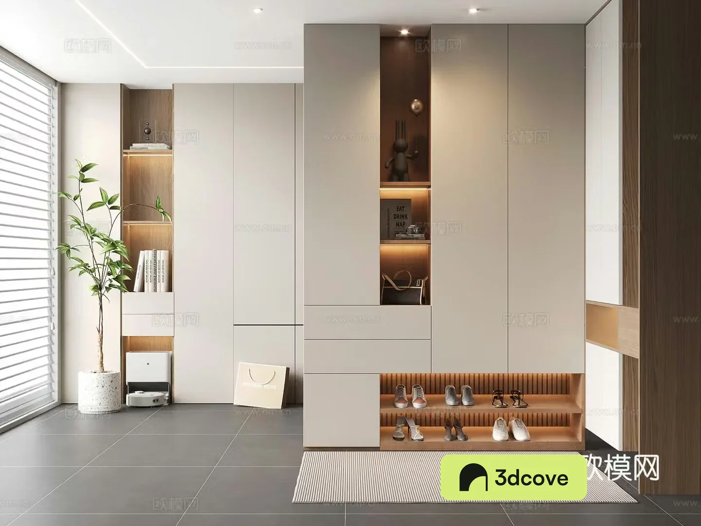 Modern porch shoe cabinet partition shoe cabinet entrance shoe cabinet decorative cabinet