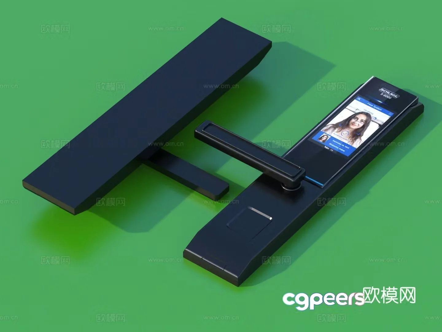 Smart lock Fingerprint lock Password lock 3d model