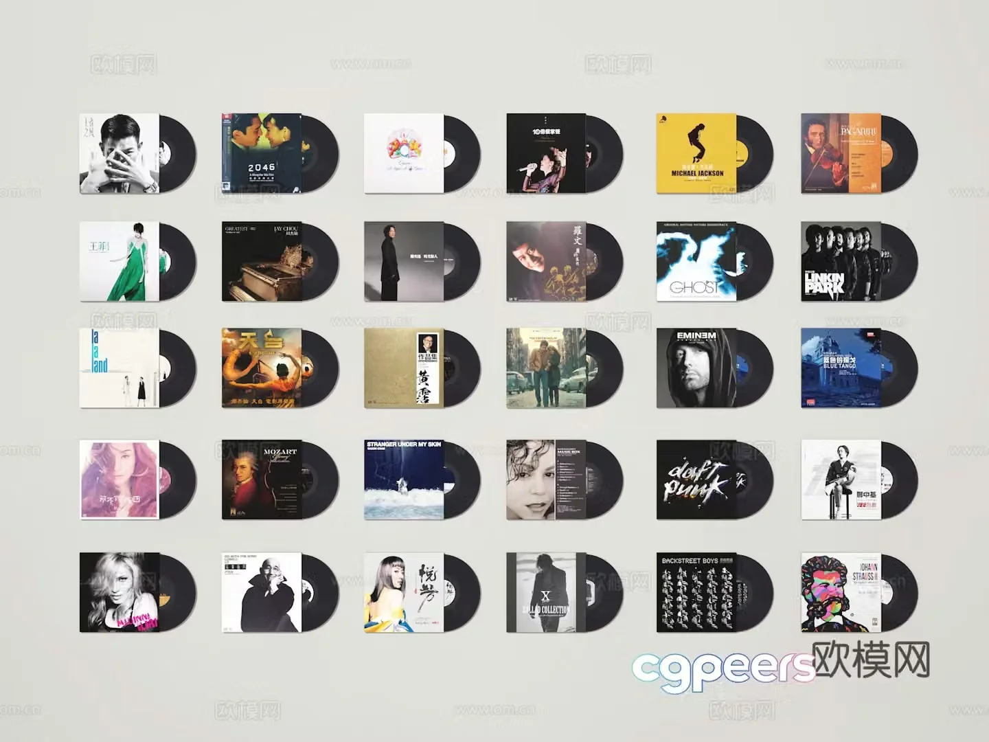 Modern record vinyl 3D model