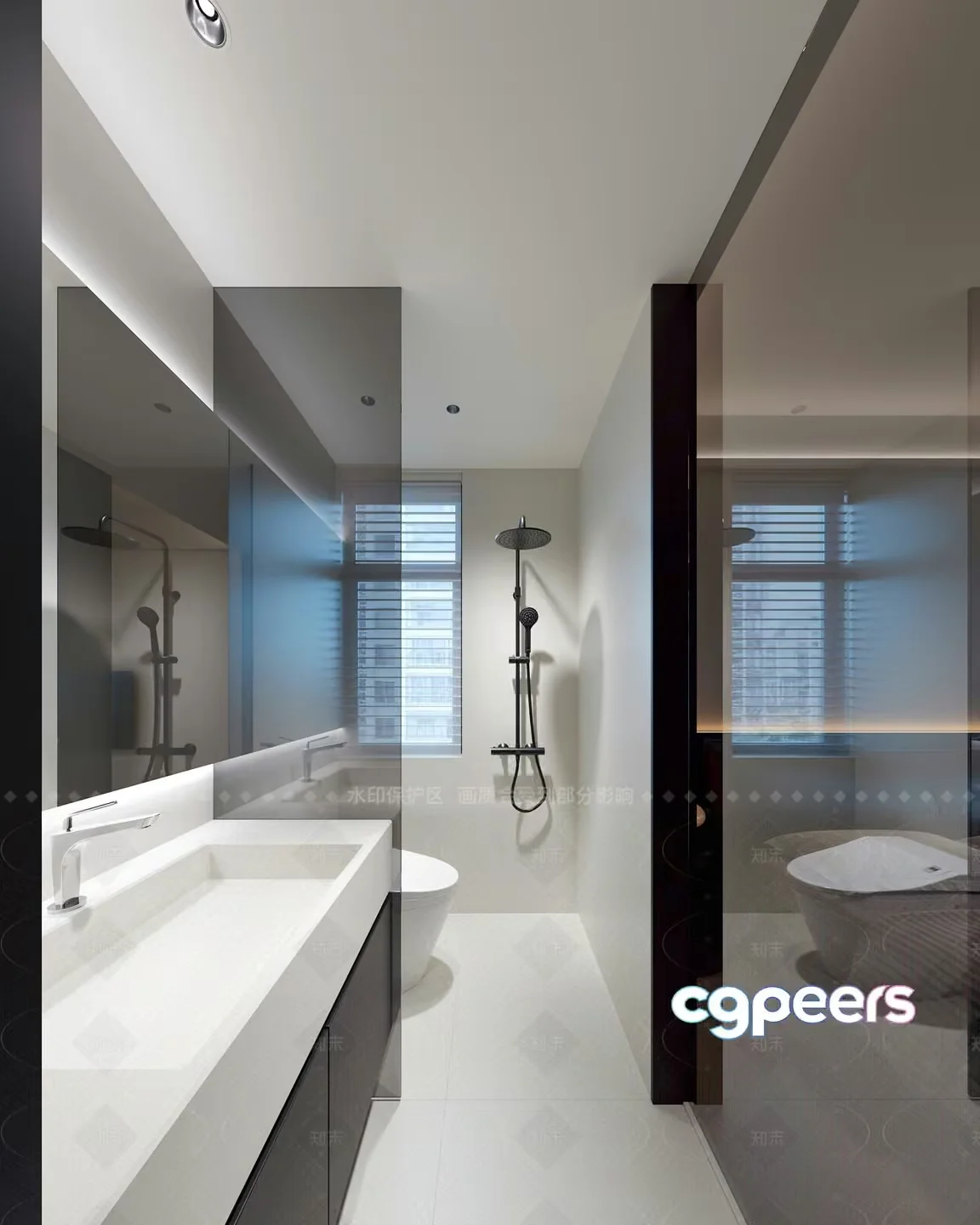 Modern Bathroom 3D Model – 16626 – VRAY Render