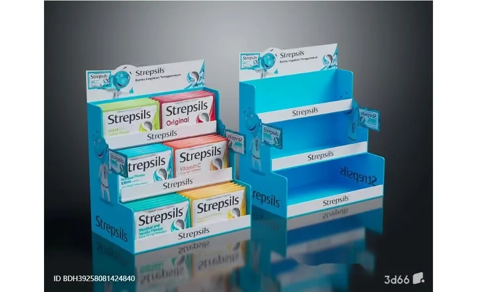 Strepsils Display Stands 3D Model – 17993 – VRAY Render