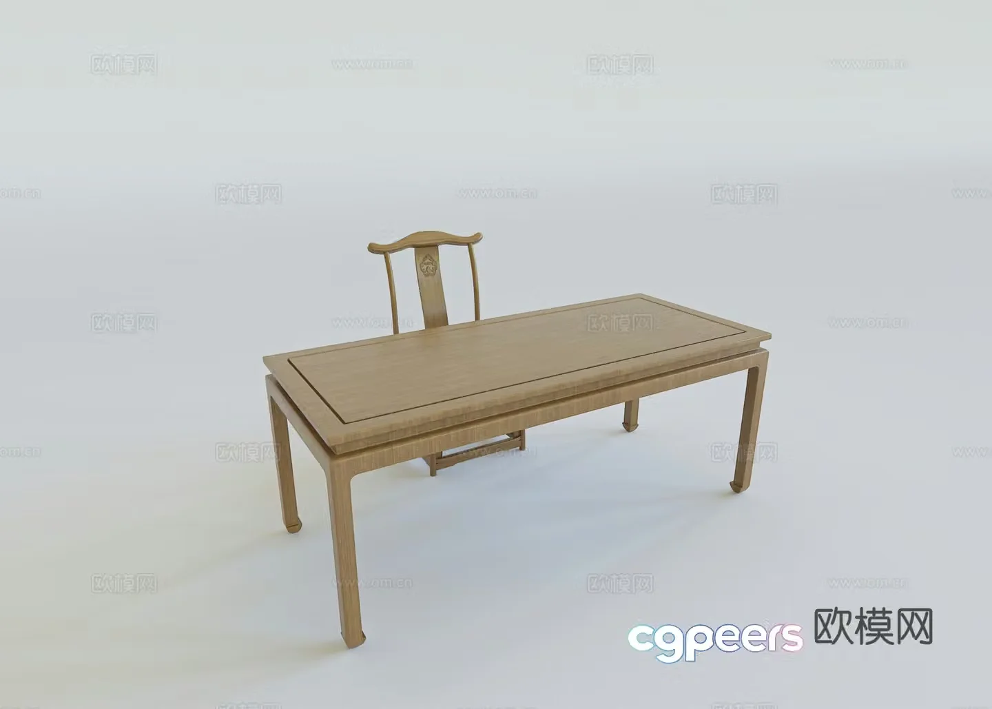 New Chinese style desk 3d model
