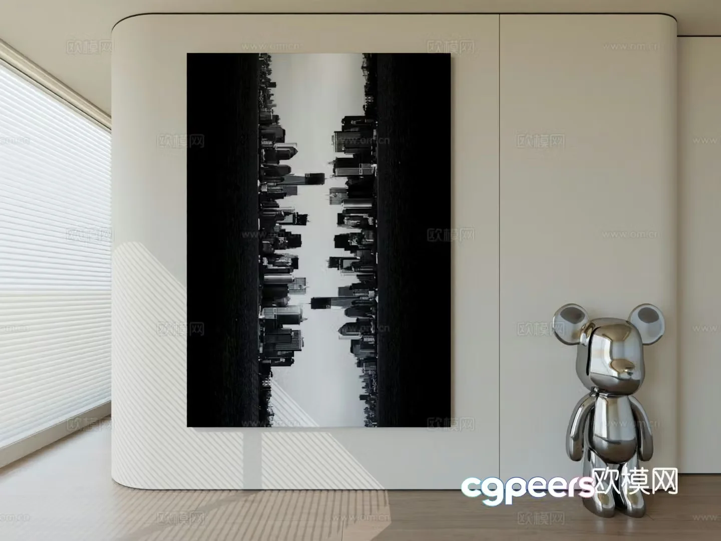 Modern minimalist hanging painting abstract art hanging painting 3d model