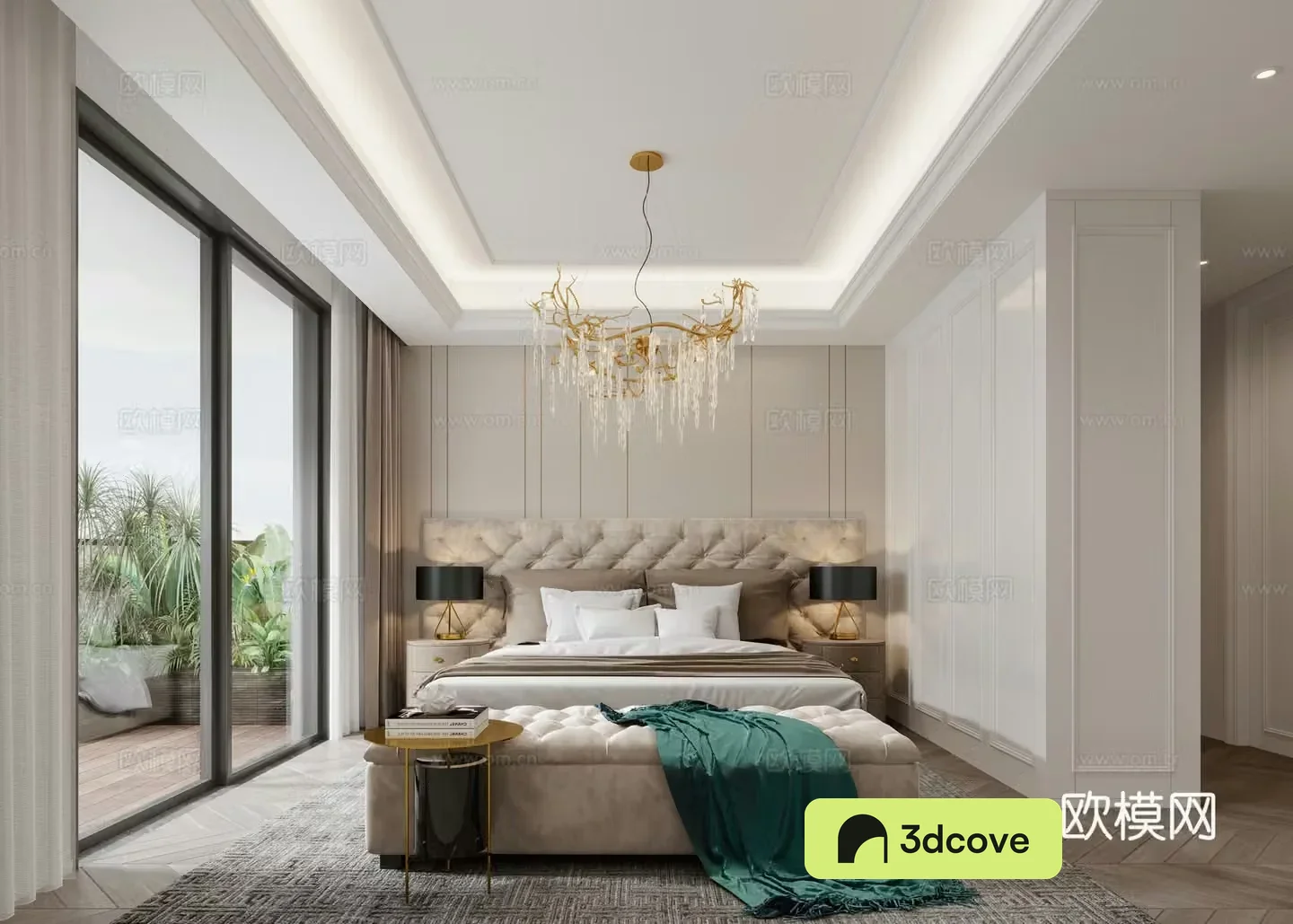 Simple European bedroom
