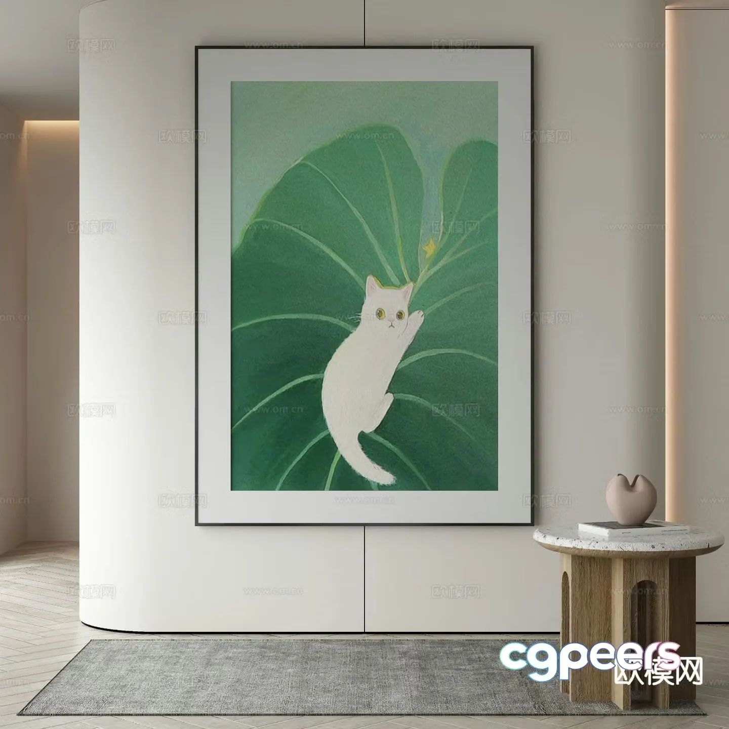 Decorative painting animal painting hanging painting 3d model
