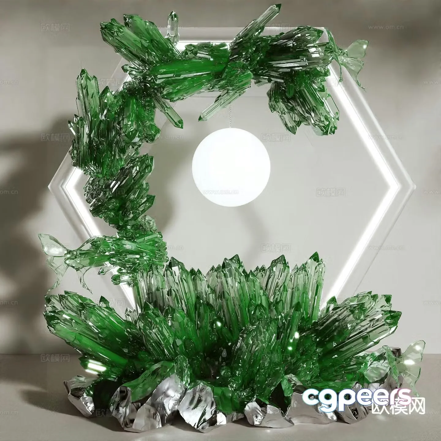 Modern art installation 3d model