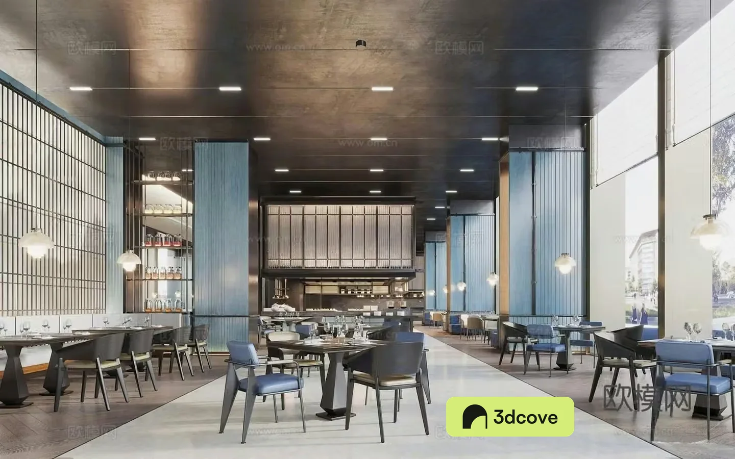 Modern hotel full-time restaurant