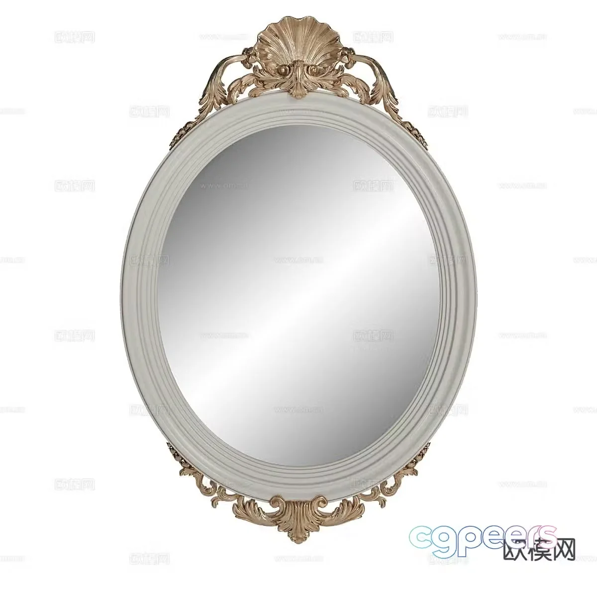 American mirror decorative mirror hanging mirror 3d model