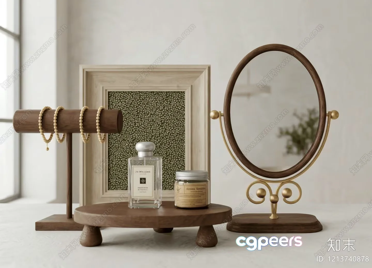 A Mirror On A Stand 3D Model – 12091 – VRAY Render