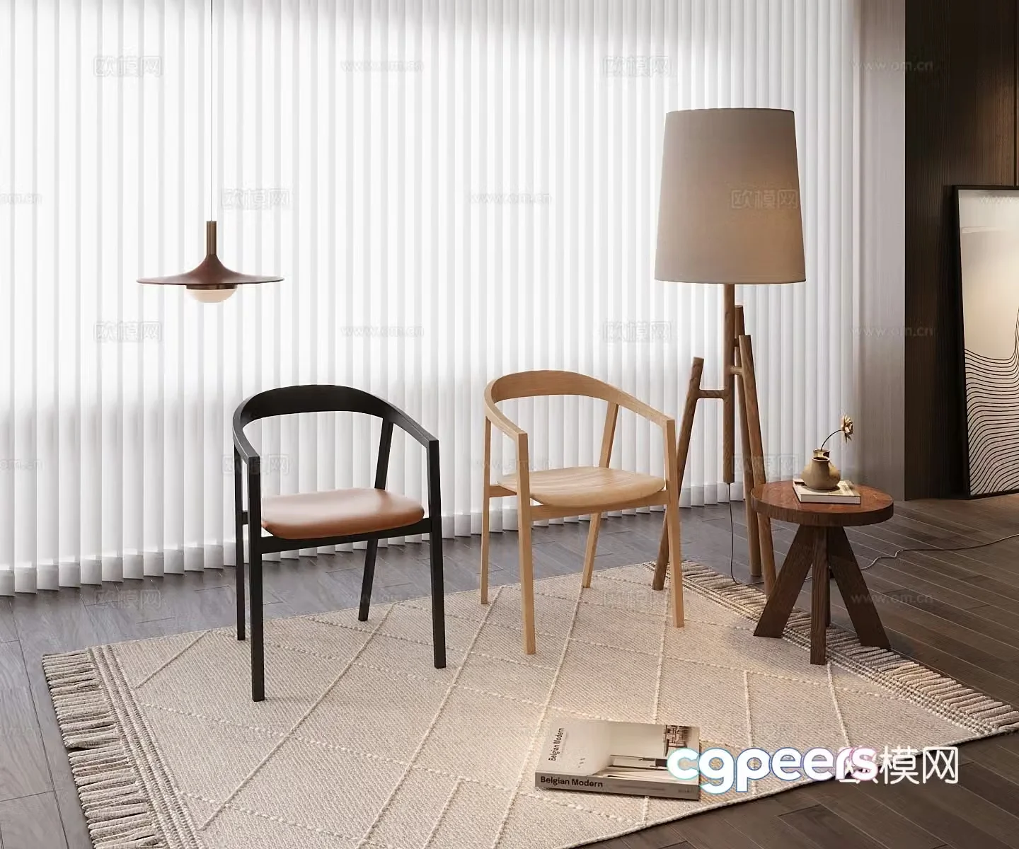 Modern single chair 3d model
