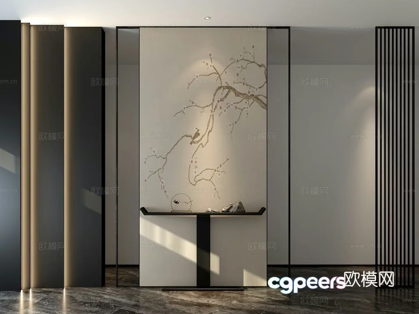 New Chinese style entrance 3D model