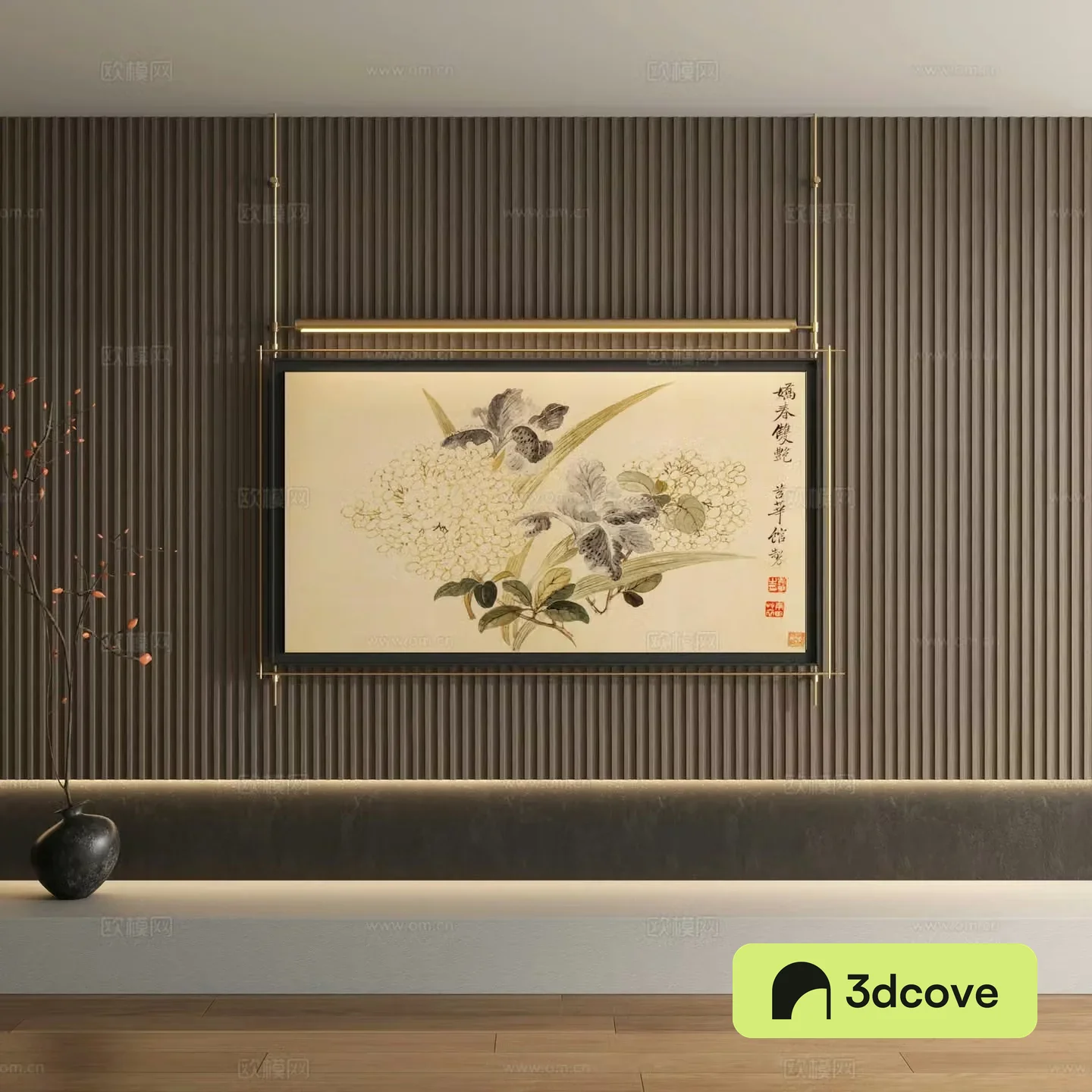 New Chinese style decorative painting flower hanging painting