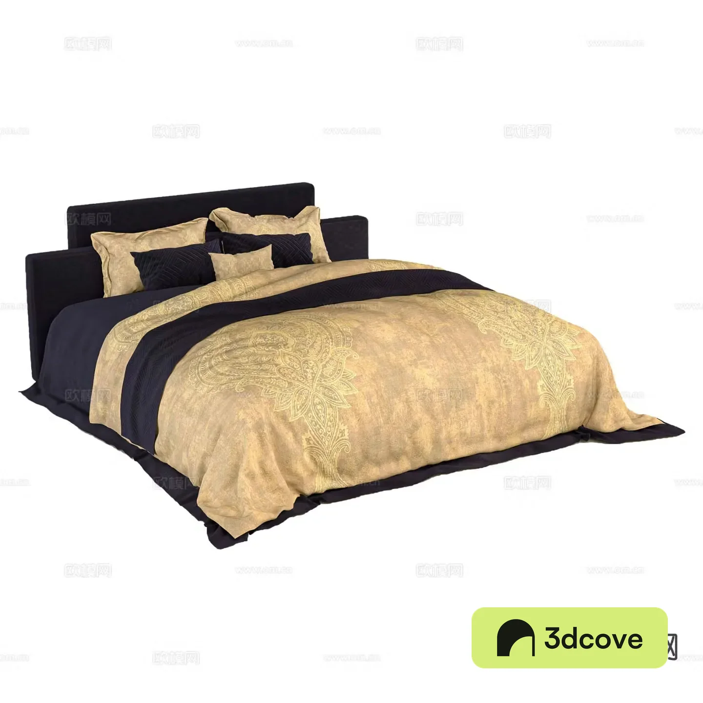 Simple European double bed