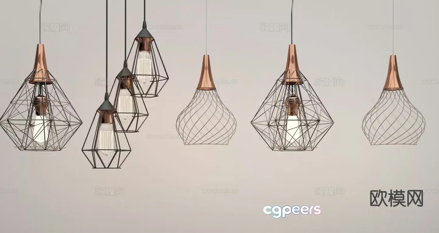 Modern chandelier 3d model