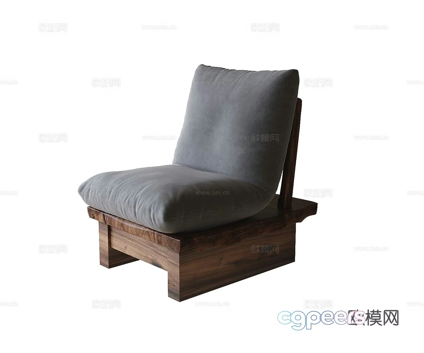 Modern casual chair single chair single sofa 3d model