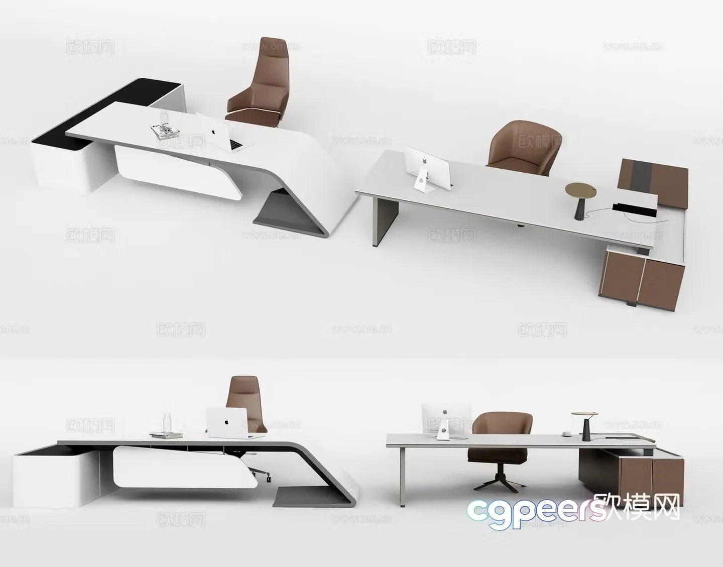 Modern office desk and chair manager desk desk desk 3d model