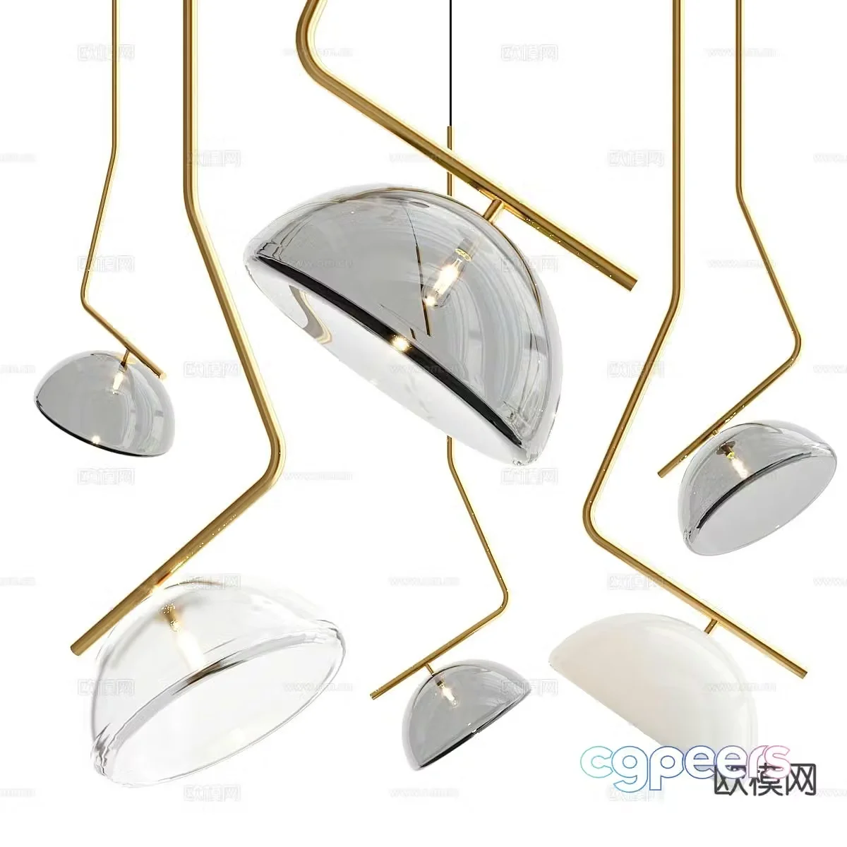 glass chandelier 3d model