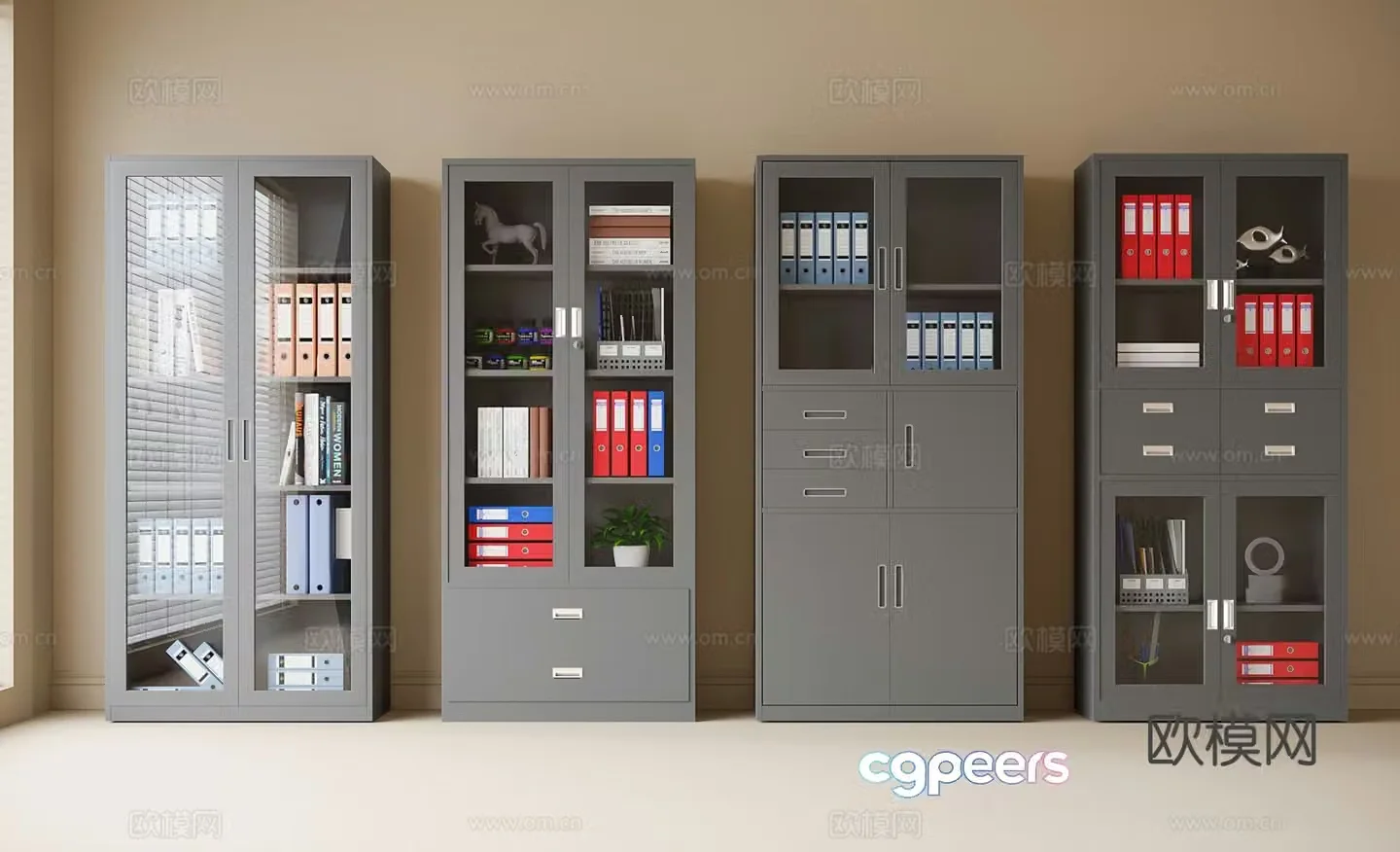 Modern filing cabinet information cabinet filing cabinet 3d model