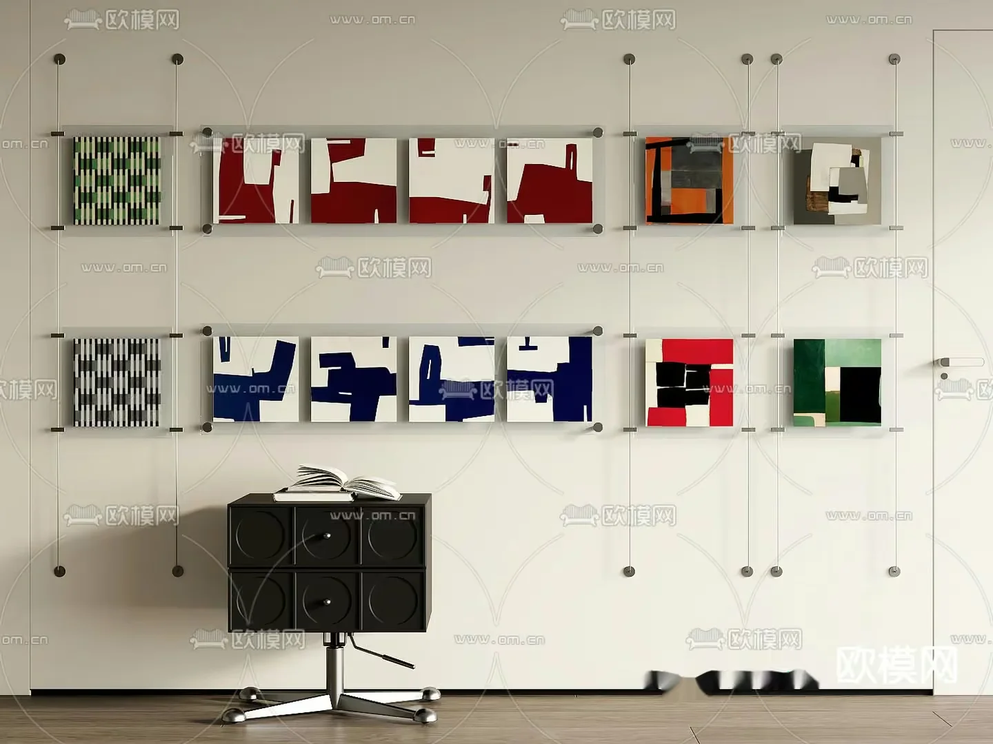 Modern Office Furniture 3D Model – 13302 – VRAY Render