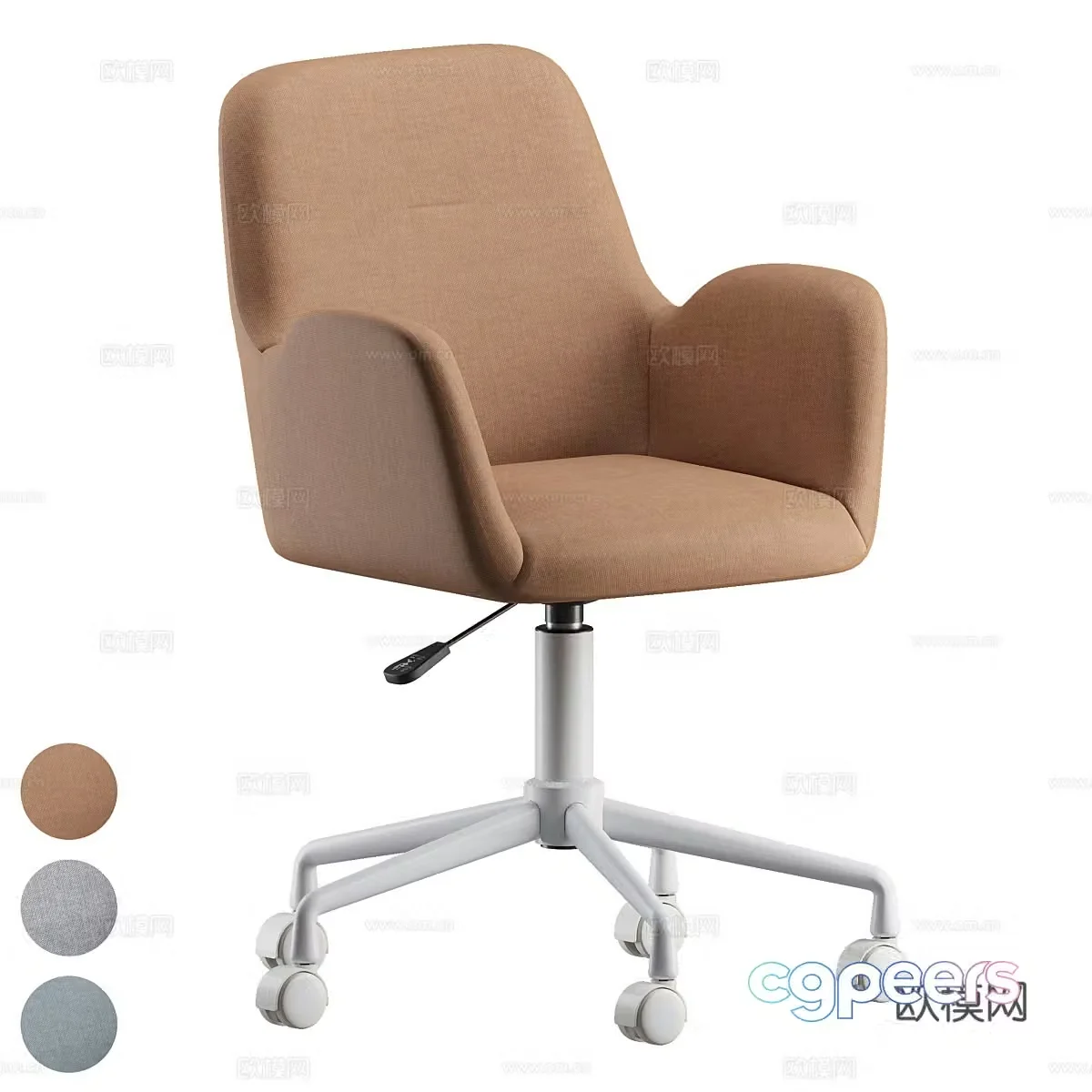 Modern art fabric office chair 3d model