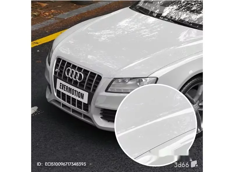 A White Car 3D Model – 1430 – VRAY Render