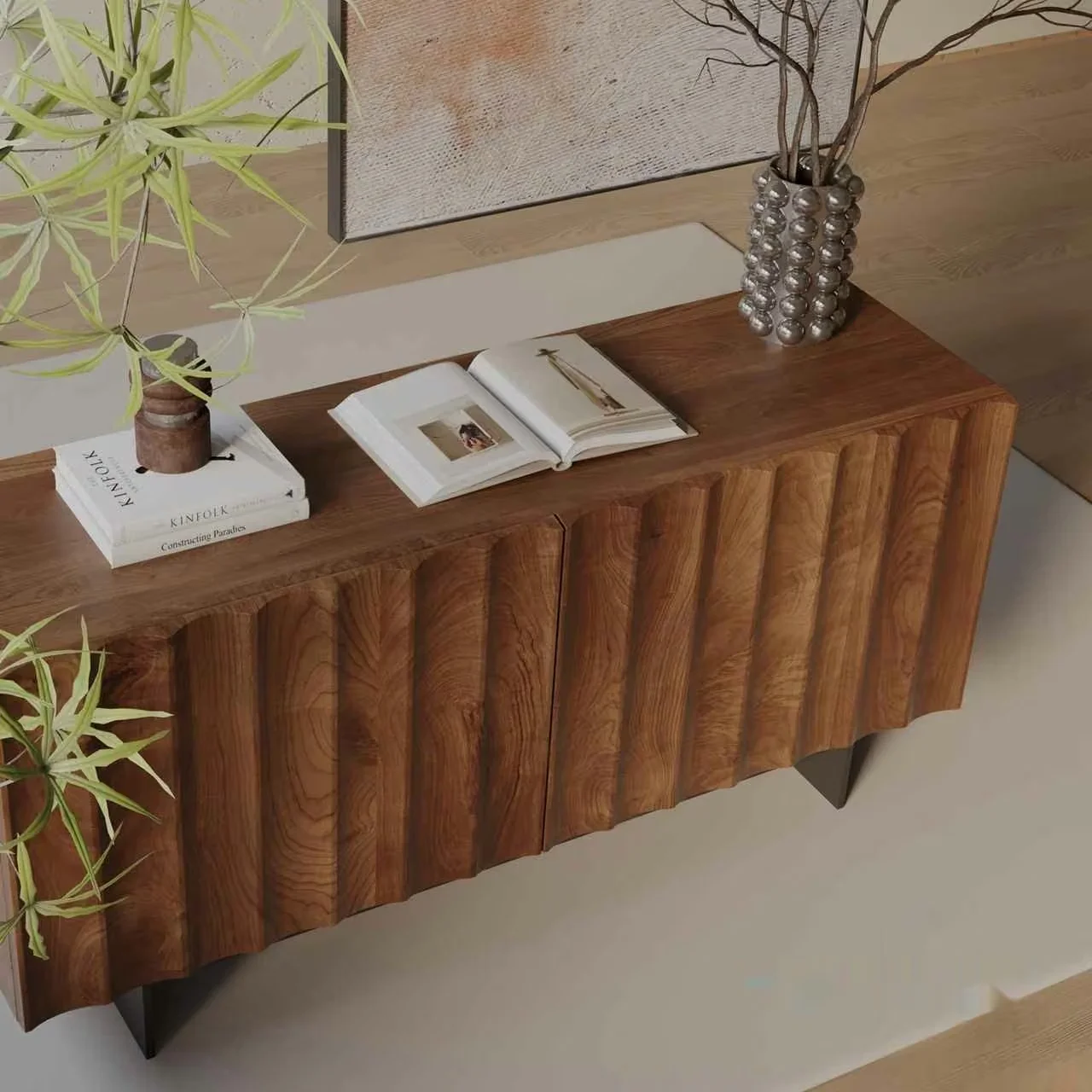 Modern Wooden Cabinet 3D Model – 6538 – VRAY Render