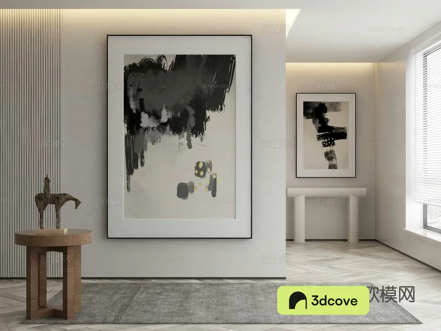 Wasabi hanging painting oil painting 3d model