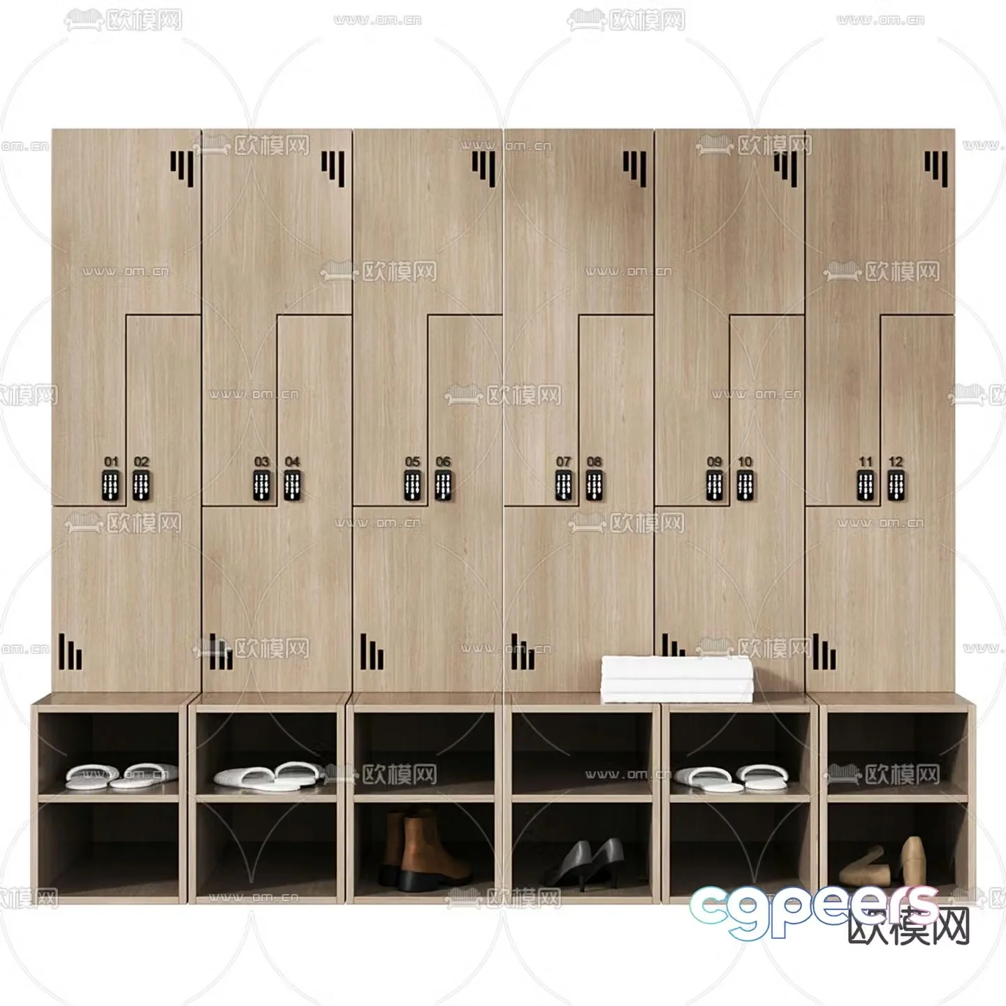 Gym locker Storage cabinet 3d model