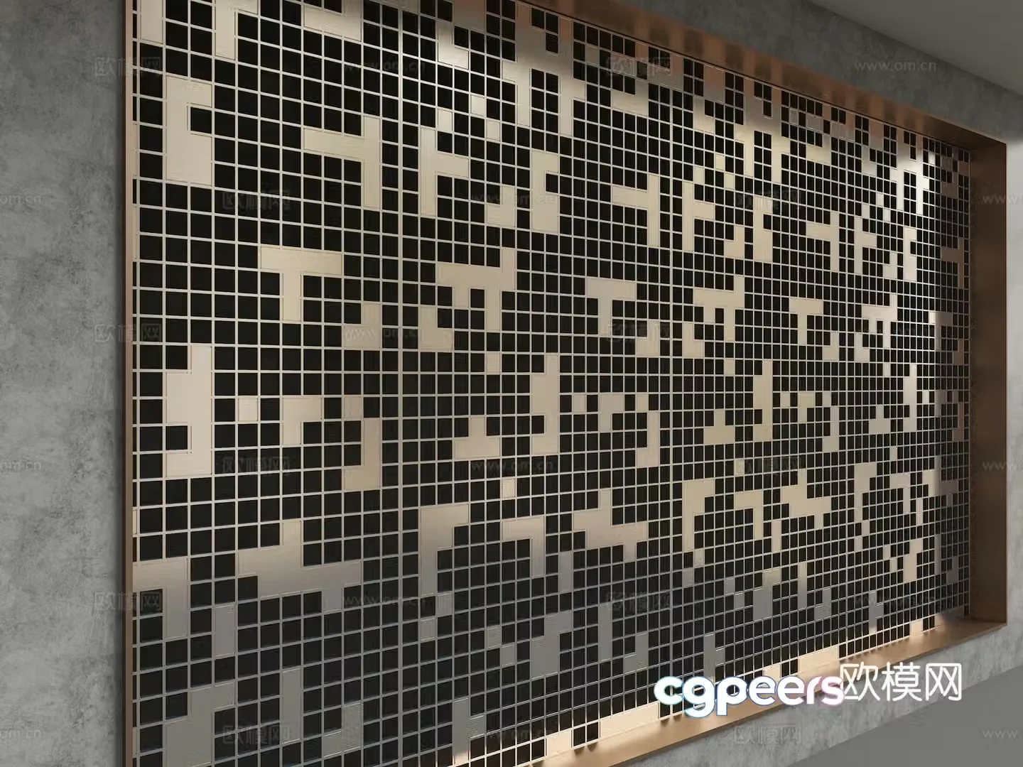 Modern background wall 3d model