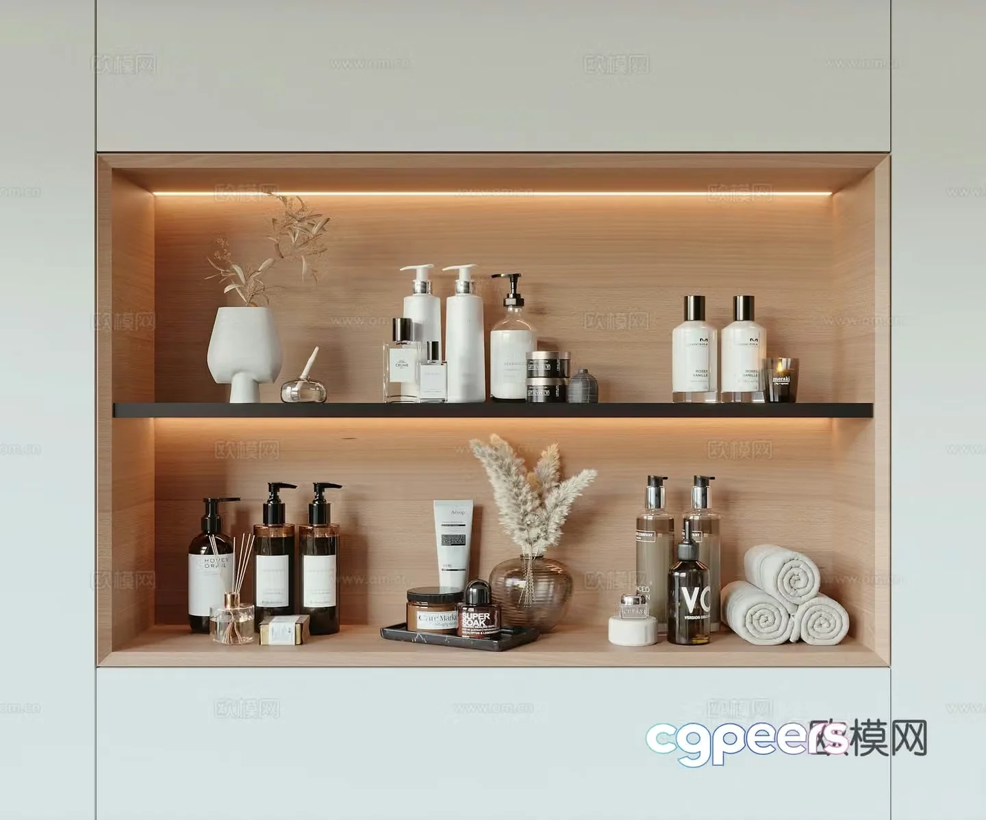 Modern detergent supplies 3d model