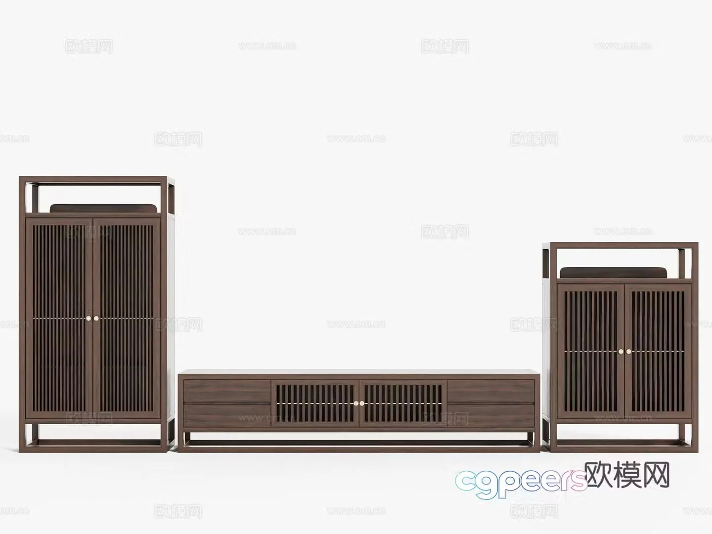 New Chinese TV cabinet floor cabinet side cabinet 3D model