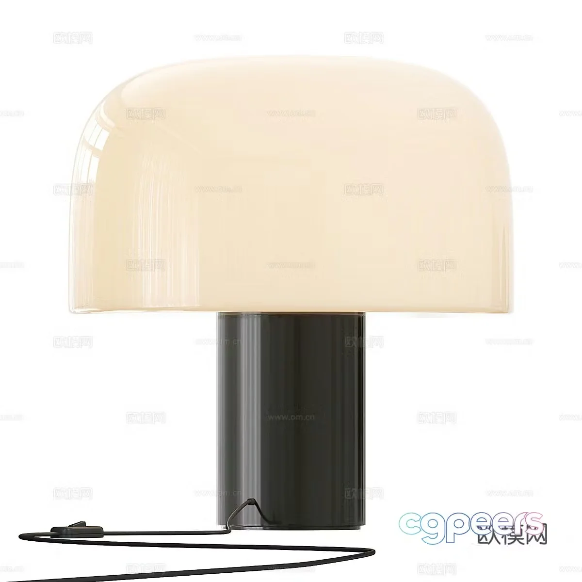 Modern glass table lamp 3d model