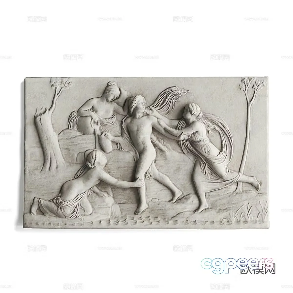 European French Roman wall relief 3D model