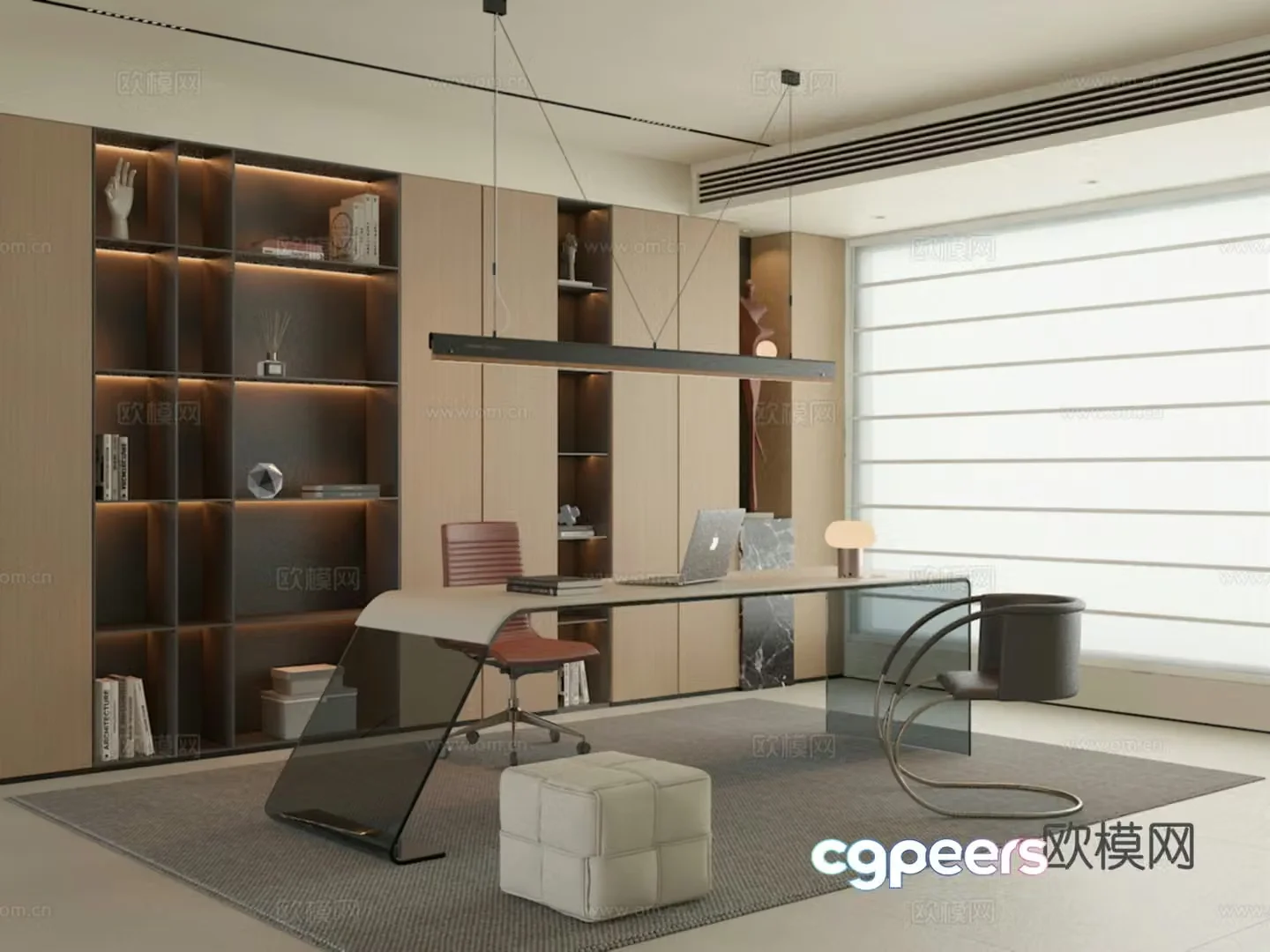 Study room 3d model
