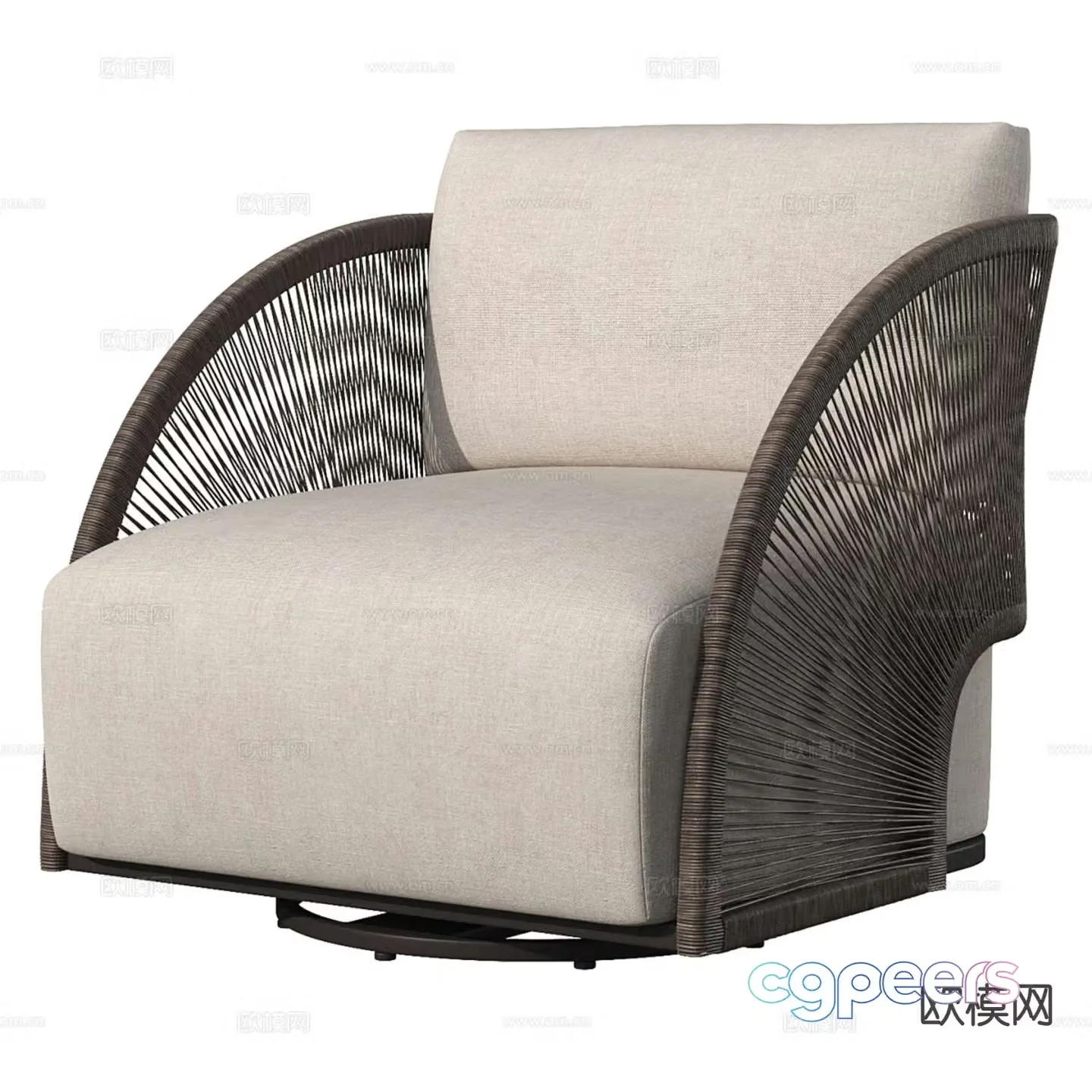 Single sofa leisure sofa 3d model