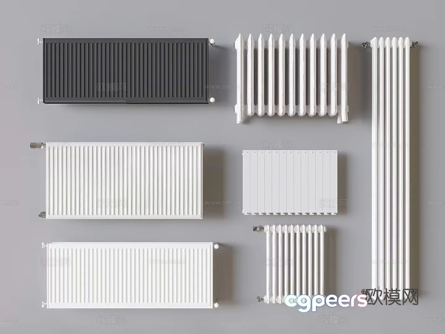 Radiator heating pipe heater radiator 3d model