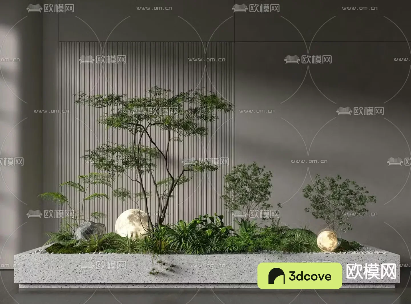 Indoor landscaping green plant sketch