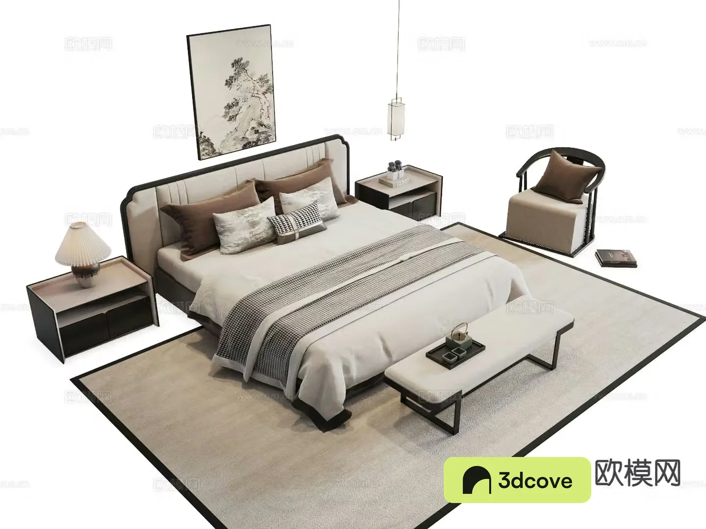 New Chinese style double bed