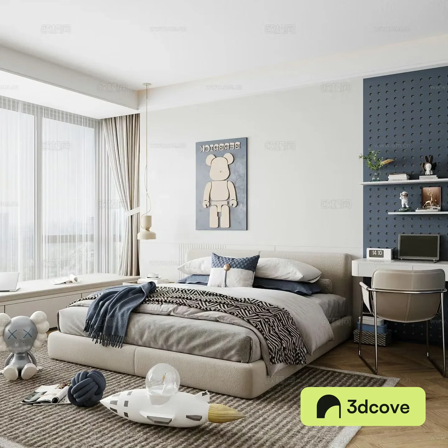Modern children’s room boy’s room girl’s room children’s bed children’s wardrobe children’s desk