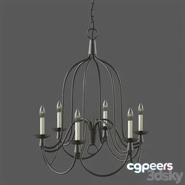 3ds Max Free – Pottery Barn – Armonk Chandelier