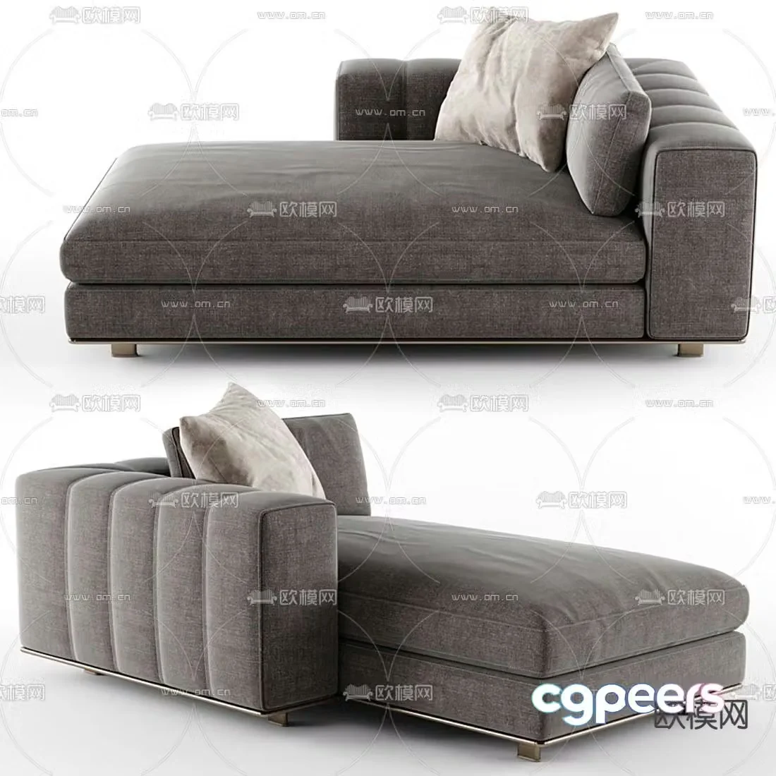 Minotti chaise longue 3d model