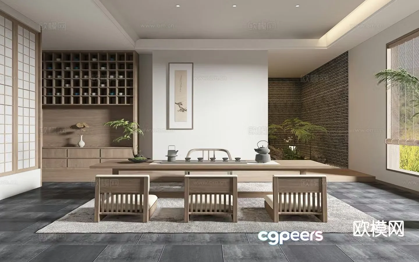 New Chinese tea room 3d model