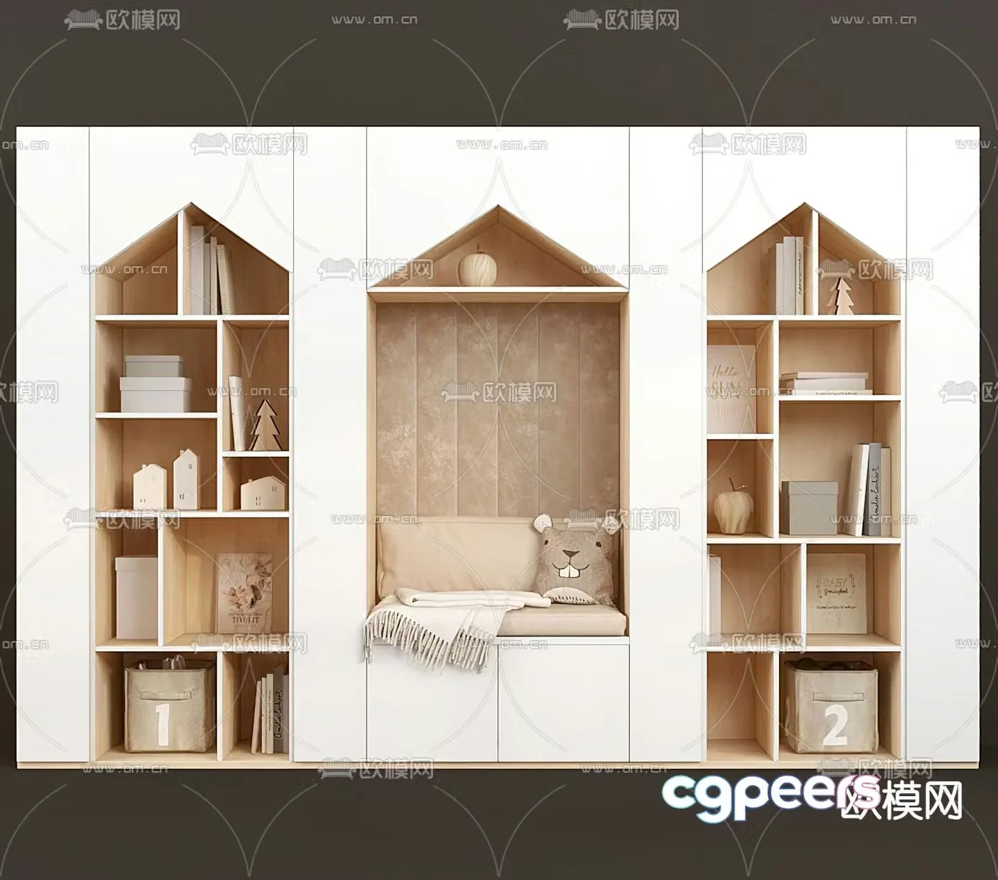 Modern children’s decorative cabinet 3d model