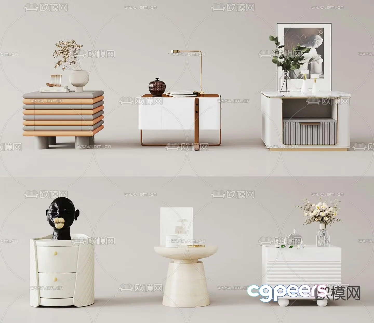 Creative bedside table 3d model